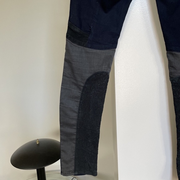 Womens RAG & BONE Dark Wash Midnight Slim Skinny Jeans Sz 26 Lamb Leather - Picture 3 of 9